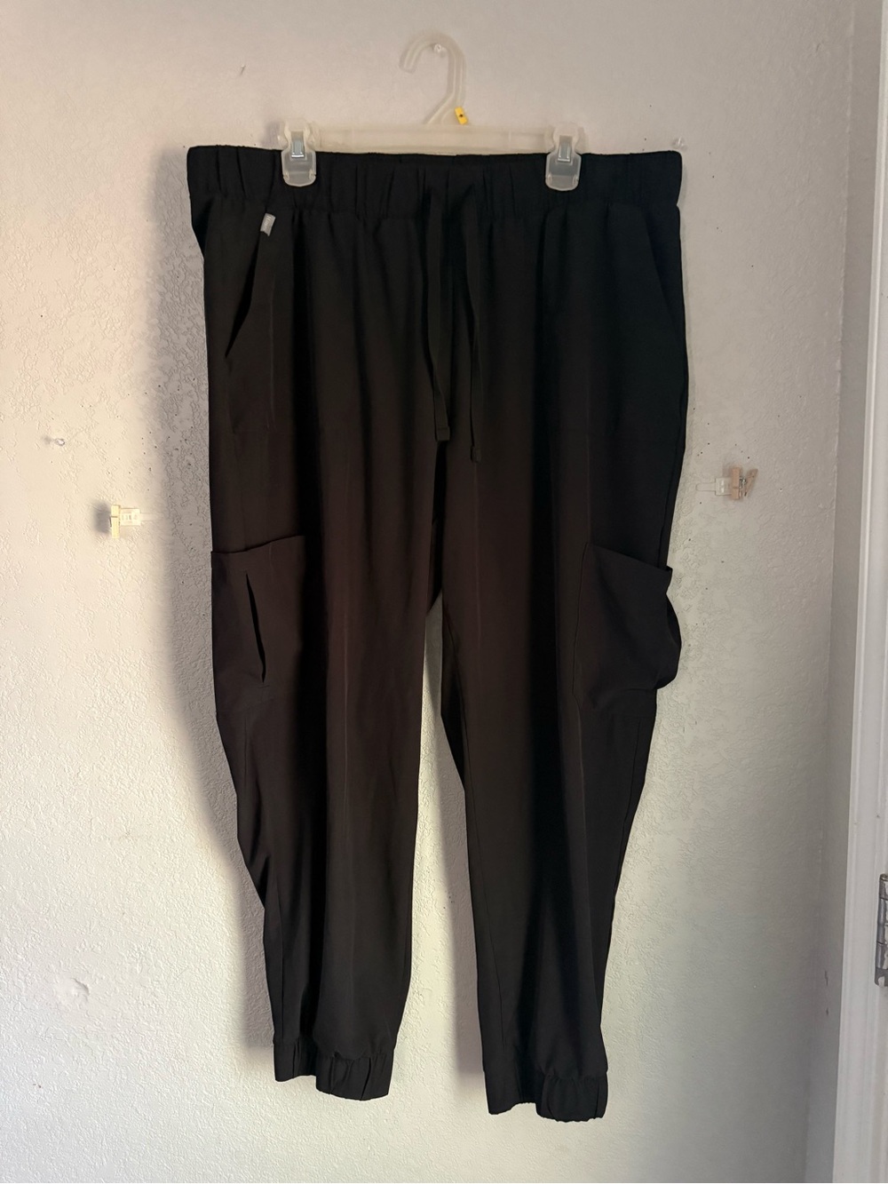 2XL Hanes Comfort Fit Black Cargo Jogger Pants